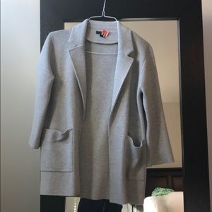 J. Crew gray cardigan/blazer